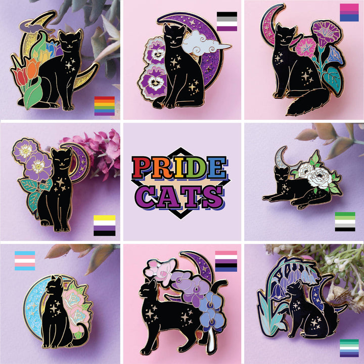 Bluebell Cat Enamel Pin: MLM Pride