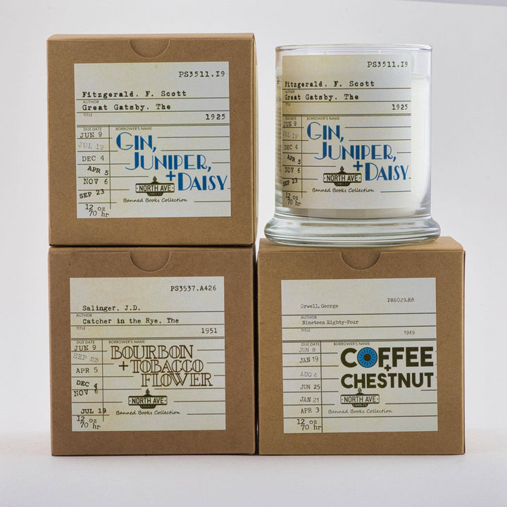 Banned Book Candle, Sylvia Plath The Bell Jar / bookish gift