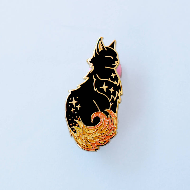 Fire Cat Enamel Pin