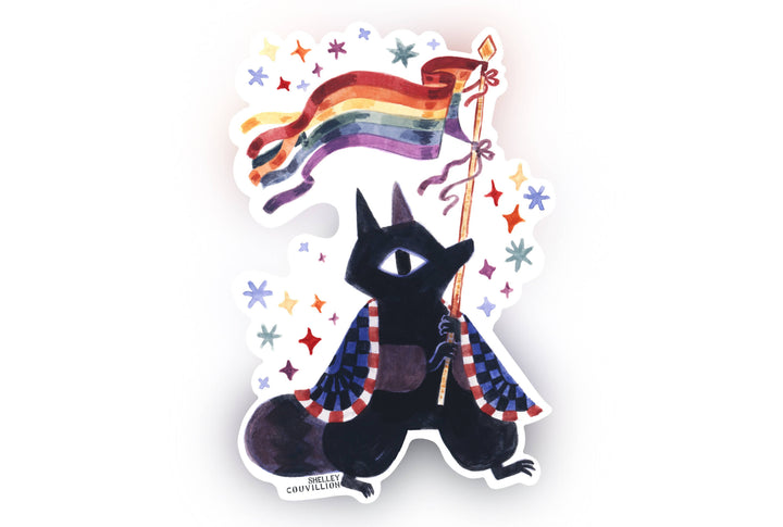 Queer Cuties - Gay Pride Raccoon Sticker –  Medieval Fantasy