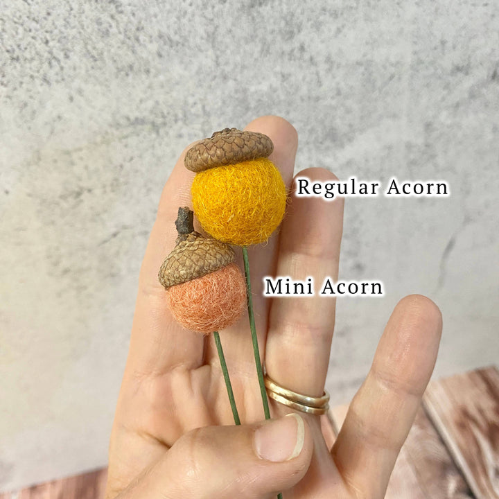Wool Felt Acorn Flowers