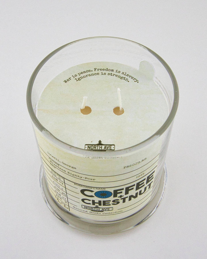 Banned Book Candle, George Orwell 1984 / dystopian books