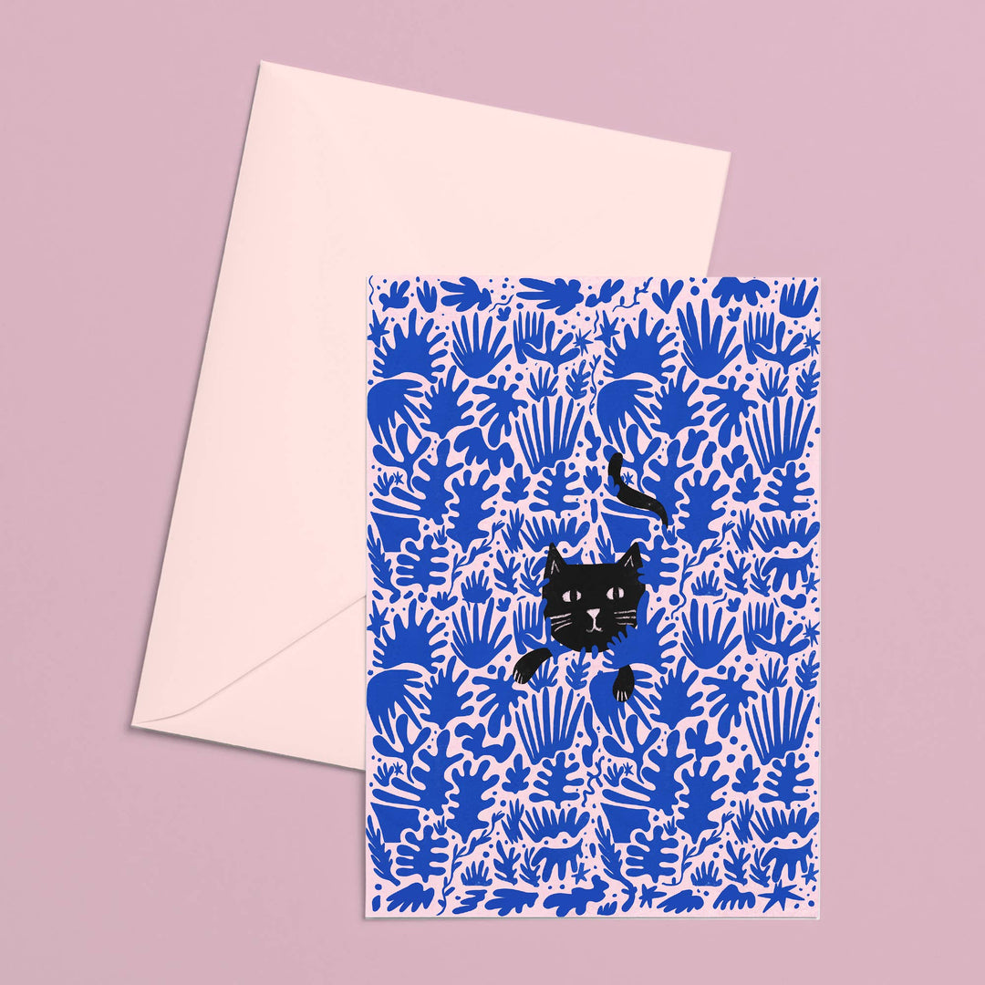 Blue Catisse Garden Card