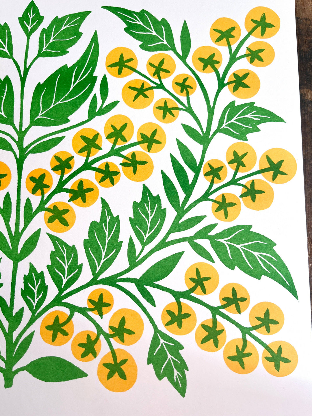 Garden Series: Sungold Tomato Risograph Print