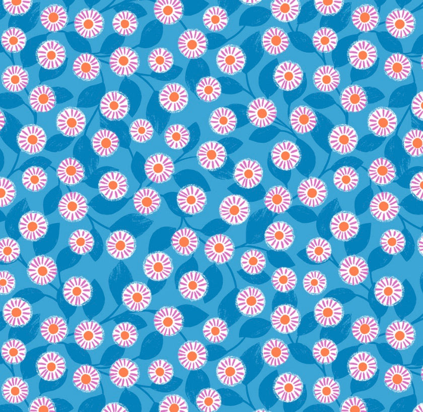 Creative Landscapes by the 1/4 Yard - Wild Daisy Blue