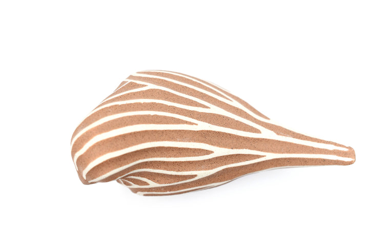 Handcrafted Mini Bird Terracotta Stripe