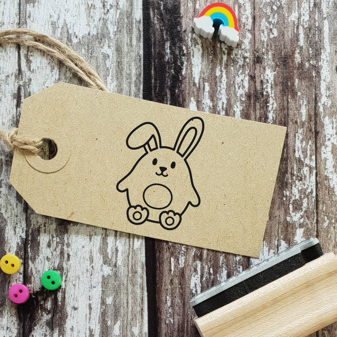 Easter Happy Bunny Rubber Stamp