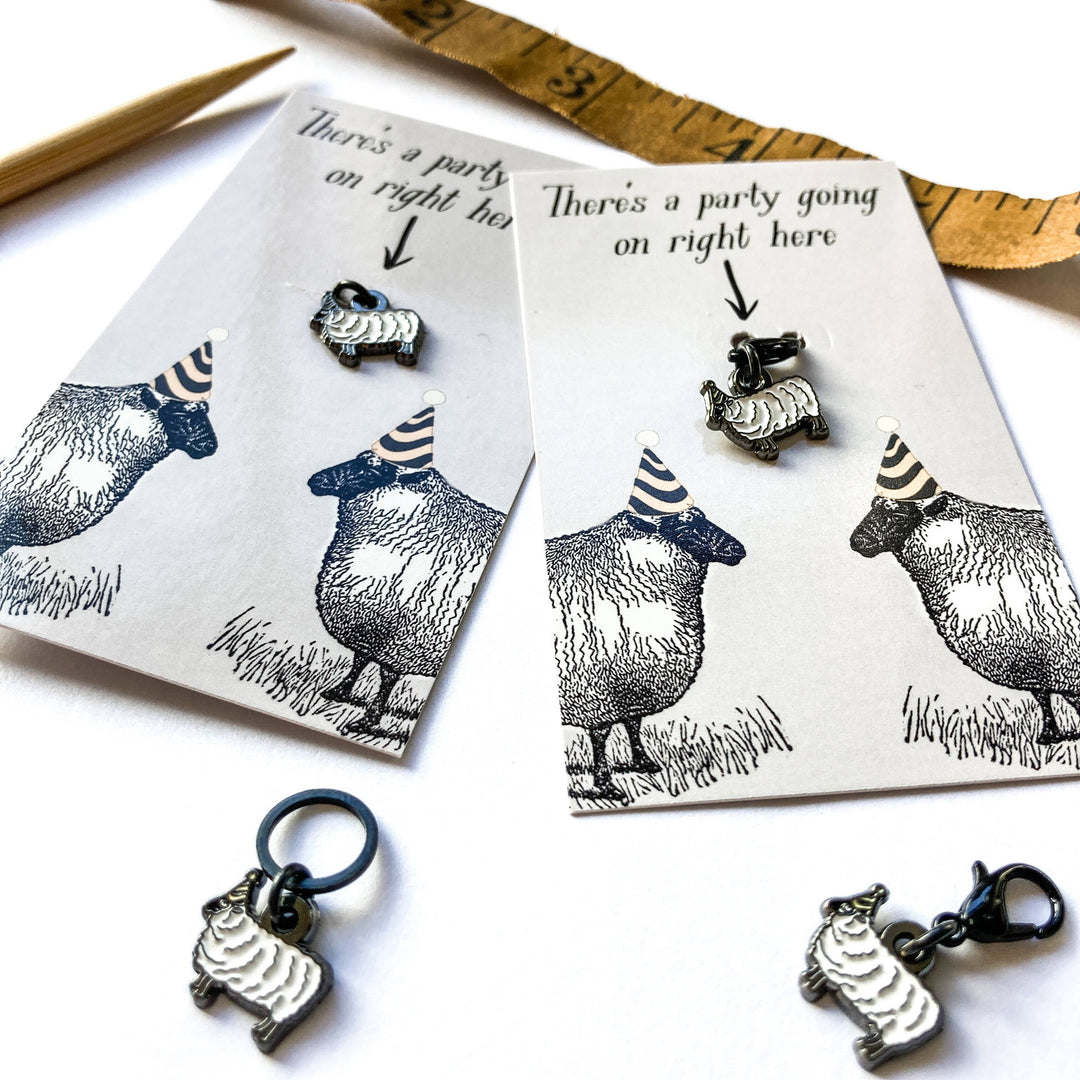 Party Sheep Stitch Marker