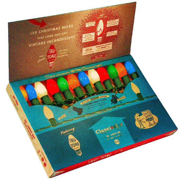 Vintage Style LED Christmas Lights - C9 25-Light Set