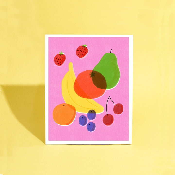 Retro fruit Art Print