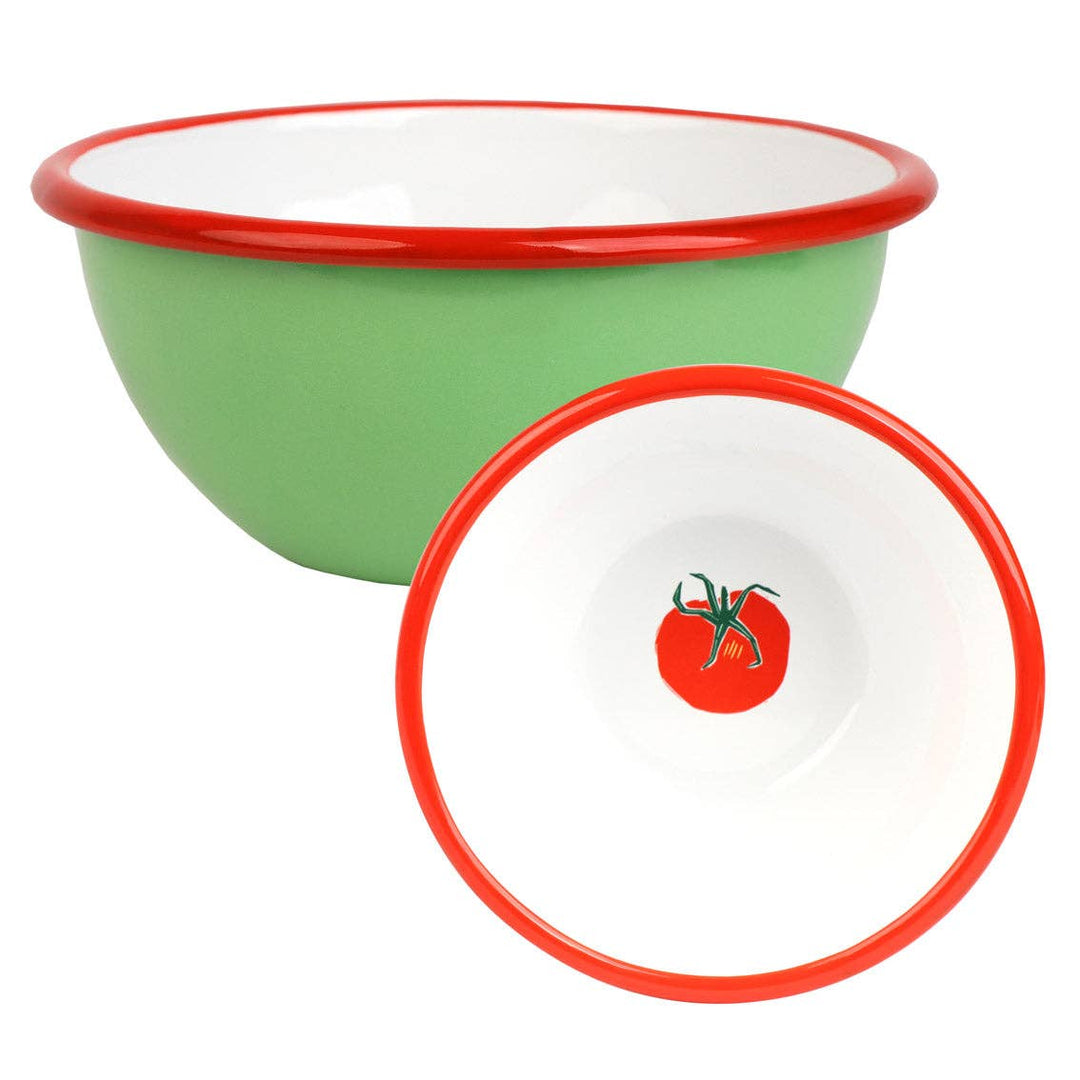 Tomato Green Enamel Bowl - 14cm | Kitchenware |