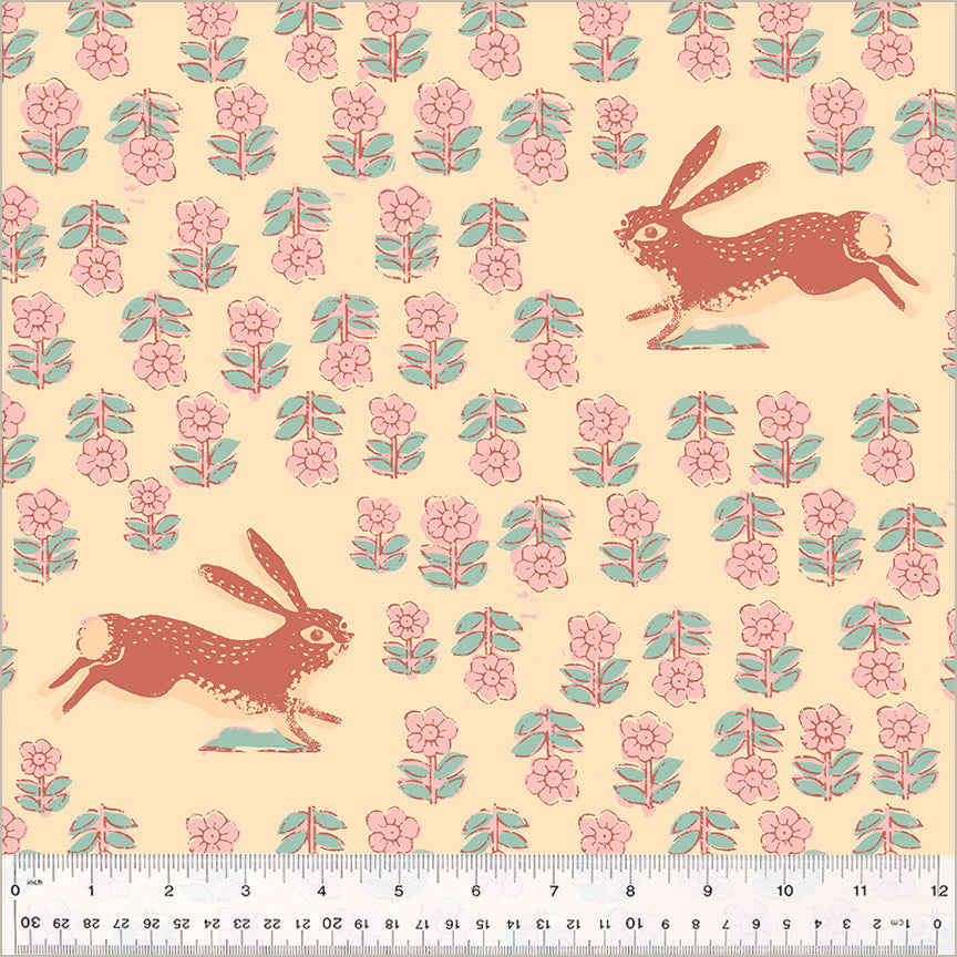 Quilt Back Rabbit by the 1/4 Yard - Blush