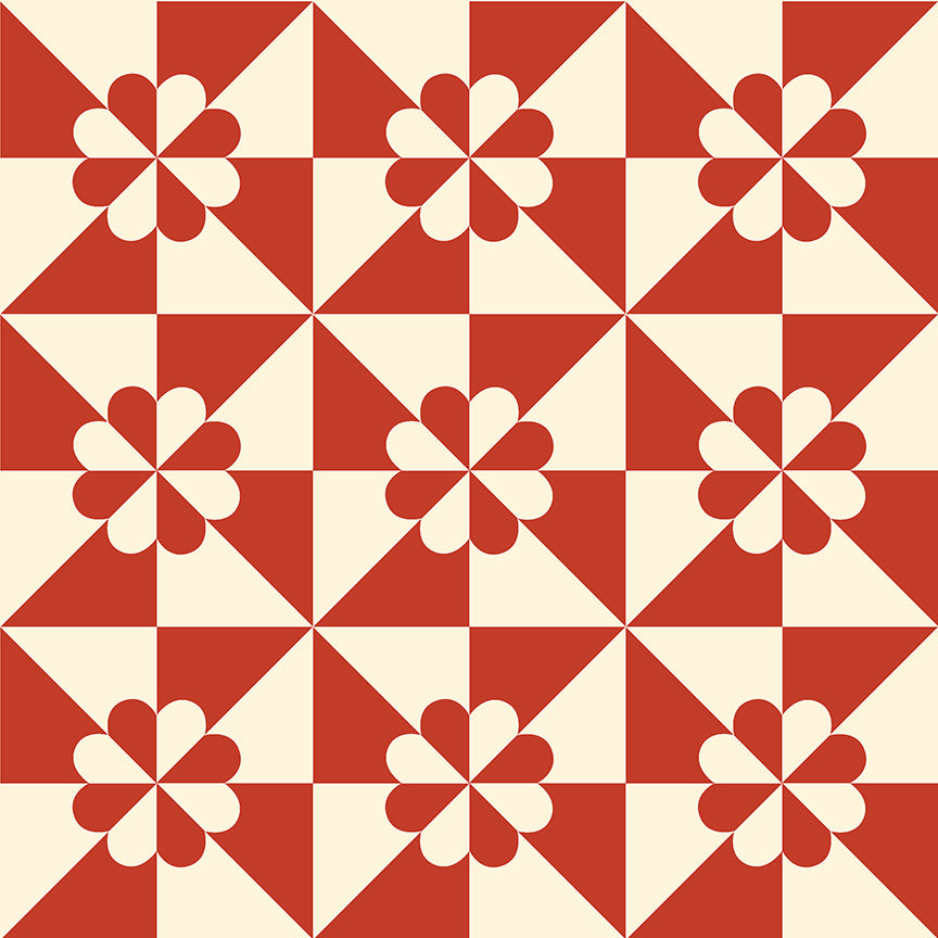 Perfect Points II by the 1/4 Yard - Red Hearts and Gizzards