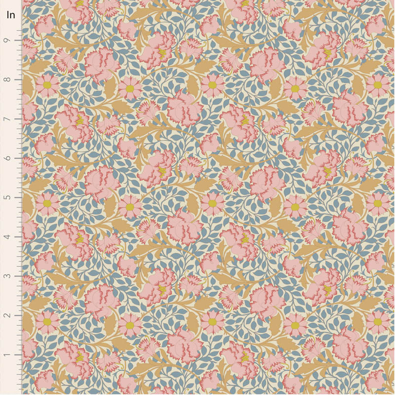Songbird by the 1/4 Yard - Flora Blue