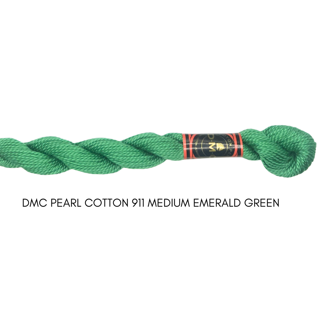DMC Perle Cotton Size 911 Med. Emerald Green