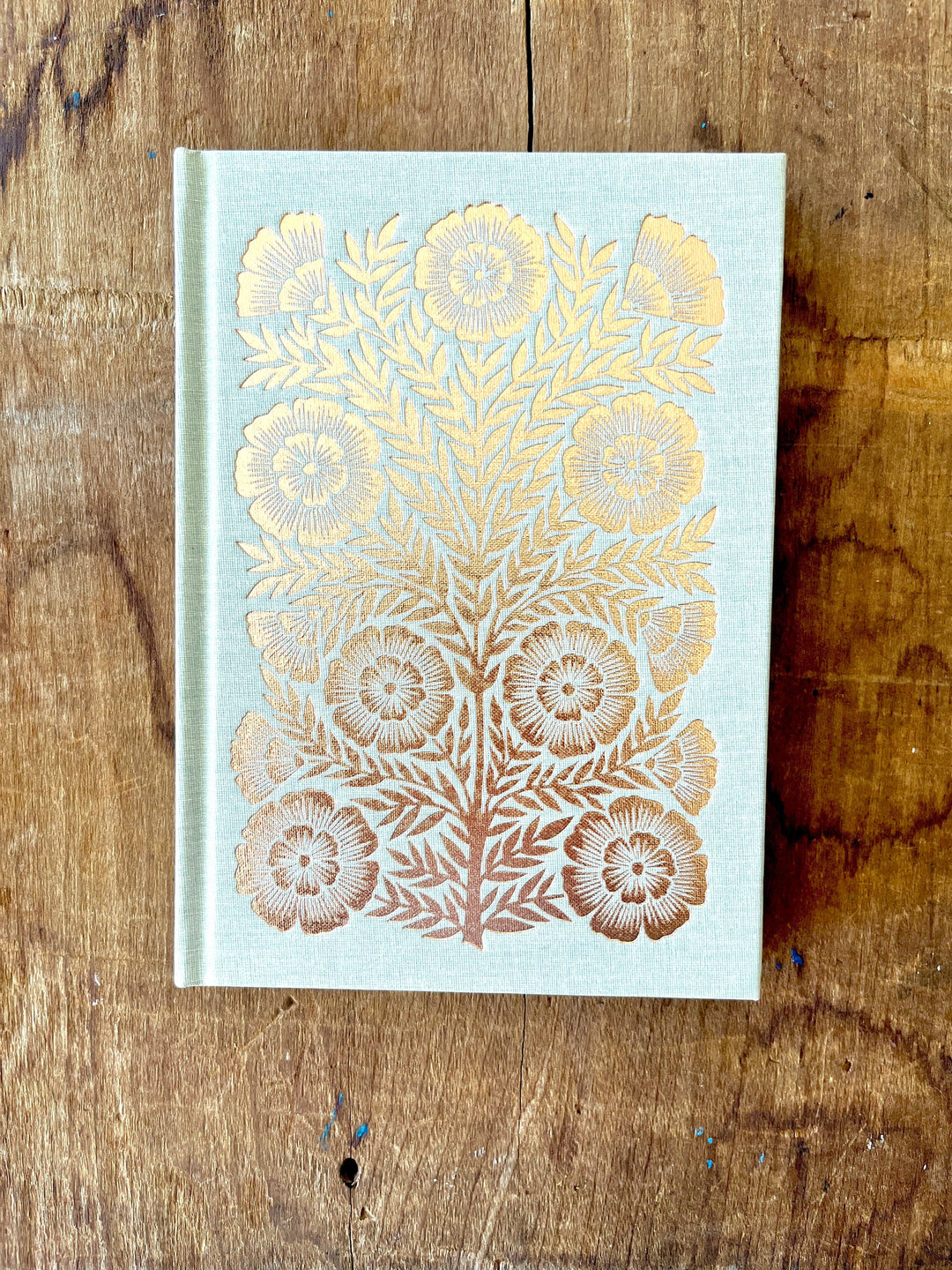 Foil Stamped Linen Journal: Muted Sage
