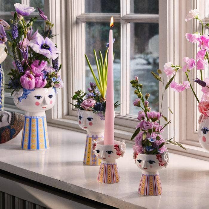 Bjørn Wiinblad - Eva - 3.7" Ceramic 3D Candle Holder