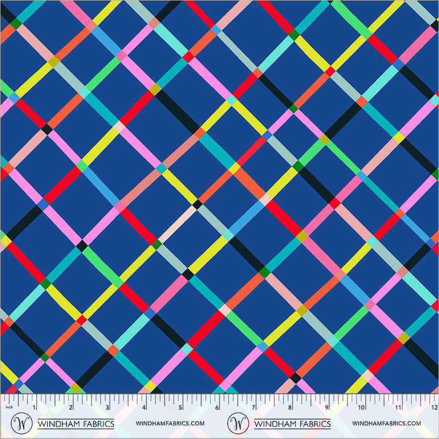 Happy Place by the 1/4 Yard - Crossing Majorelle Blue