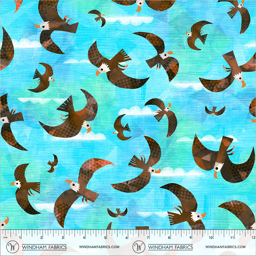 Animal Kingdom by the 1/4 Yard - Bald Eagle