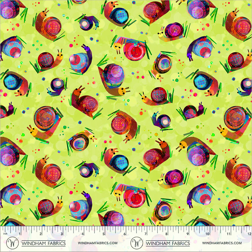 Animal Kingdom by the 1/4 Yard - Garden Snails