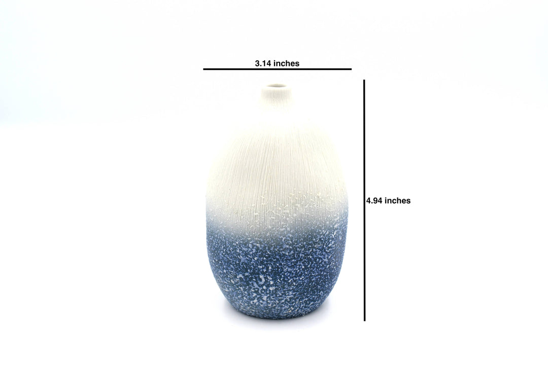 Handcrafted Porcelain Bud Vase Blue Ombre