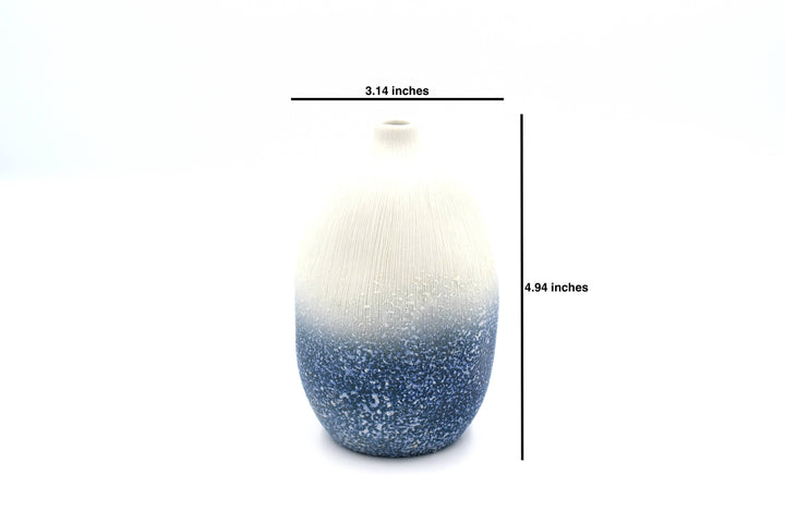 Handcrafted Porcelain Bud Vase Blue Ombre