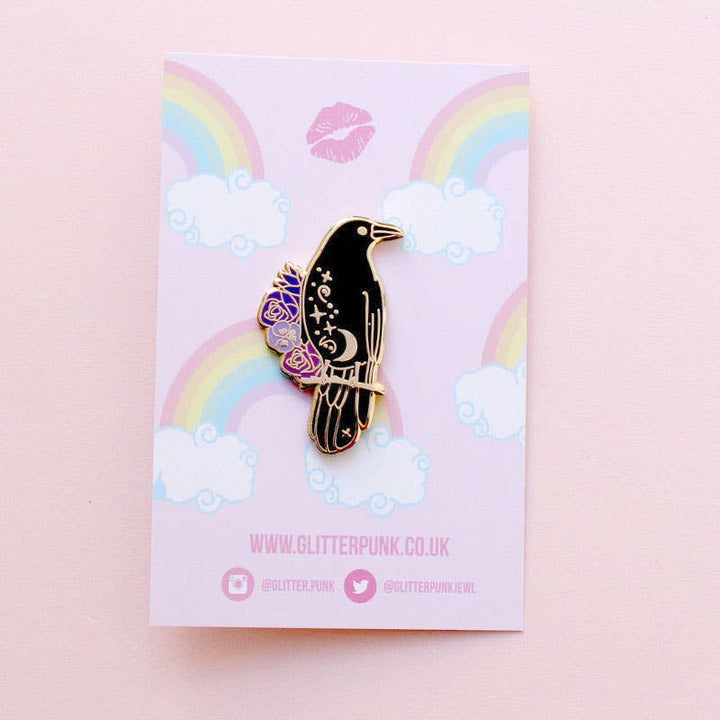 Crow Enamel Pin