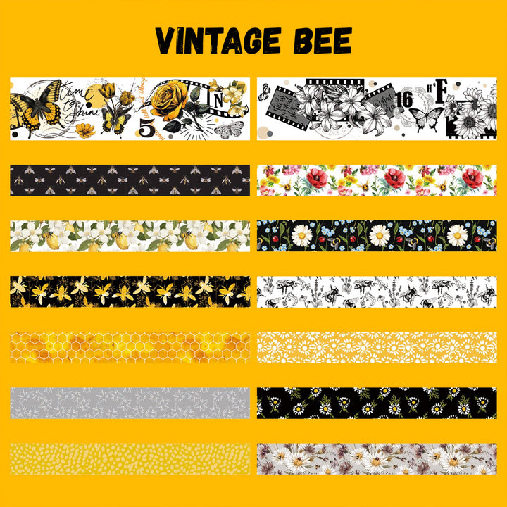 Bee Garden Washi Tape Set - 14 Rolls