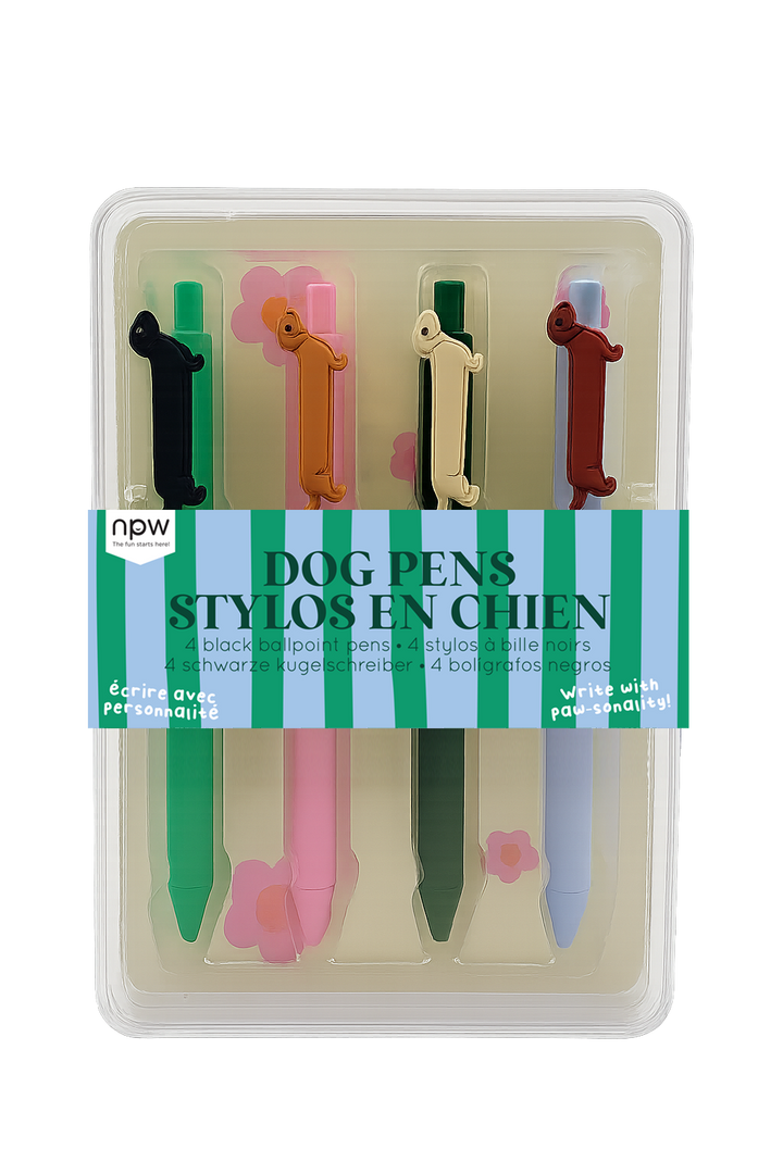 Dog Icon Pens - 4 Pack