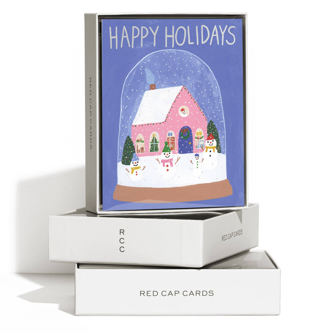 Snowman Village greeting card
