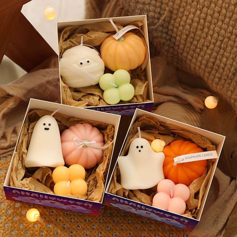 Halloween Ghost Gift Box Candle Set
