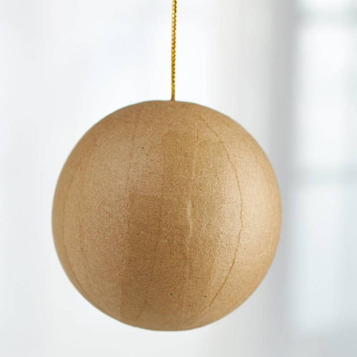 3" Paper Mache Ball Ornament