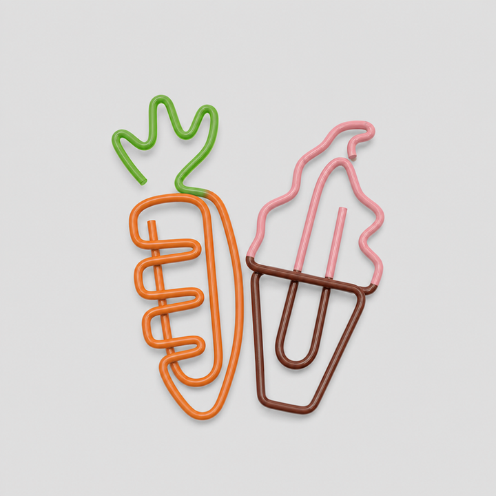 10PCS Lovely Carrot-Shaped Paper Clips