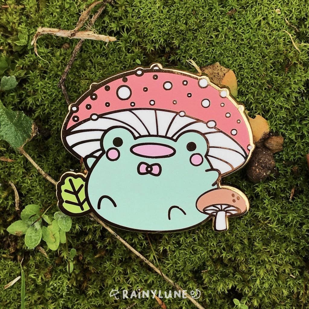 Mushroom Hat Friend the Frog Pin