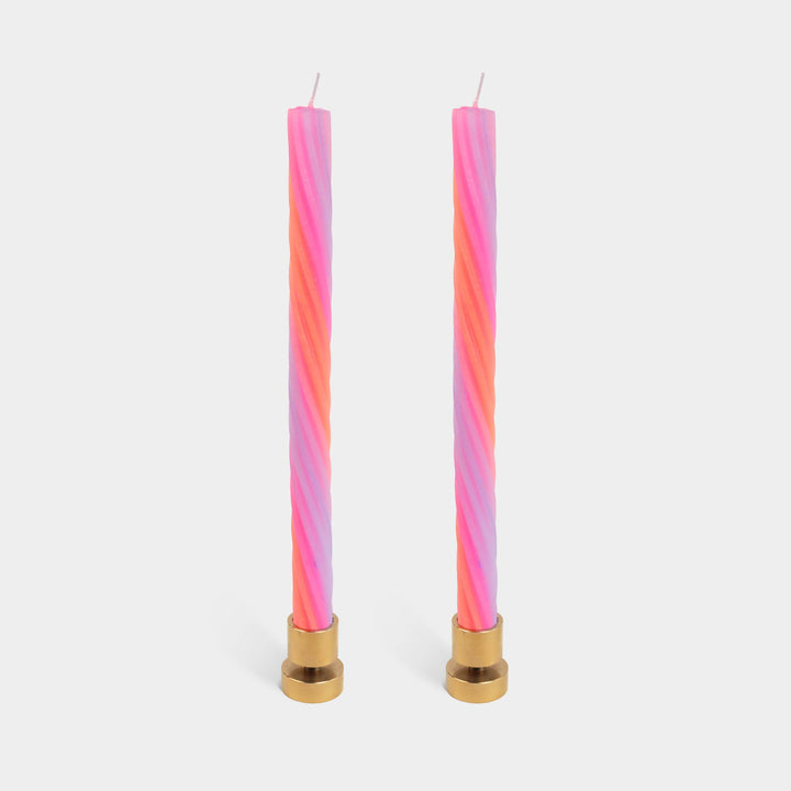 Rope Candles - Orange (2 Pack) - 11" Vibrant Taper Candles