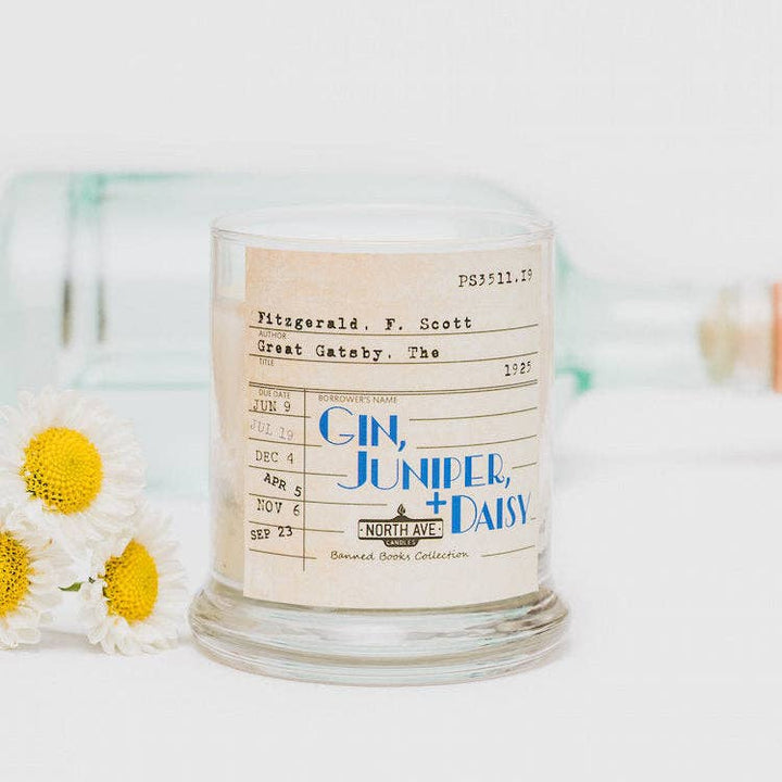 Banned Book Candle / The Great Gatsby / Book Lover Gift