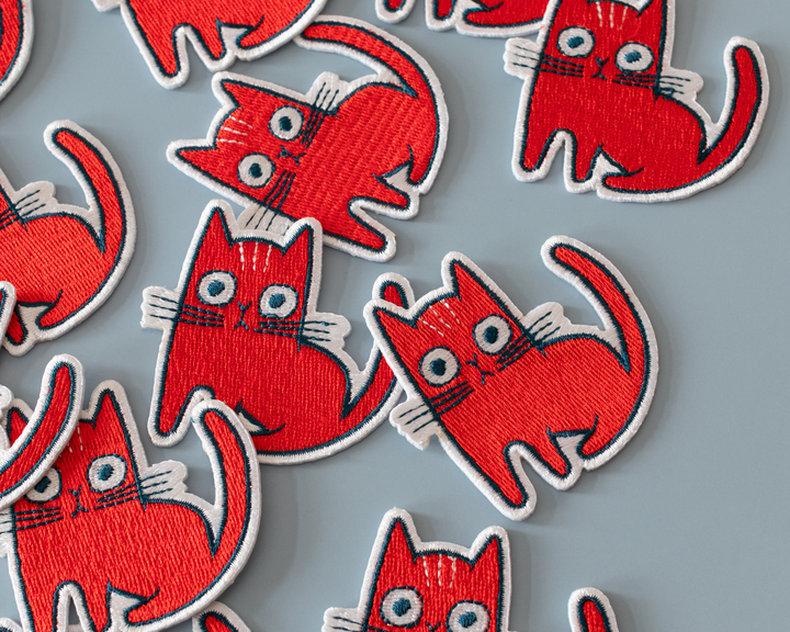 Red Cat Iron-On Patch