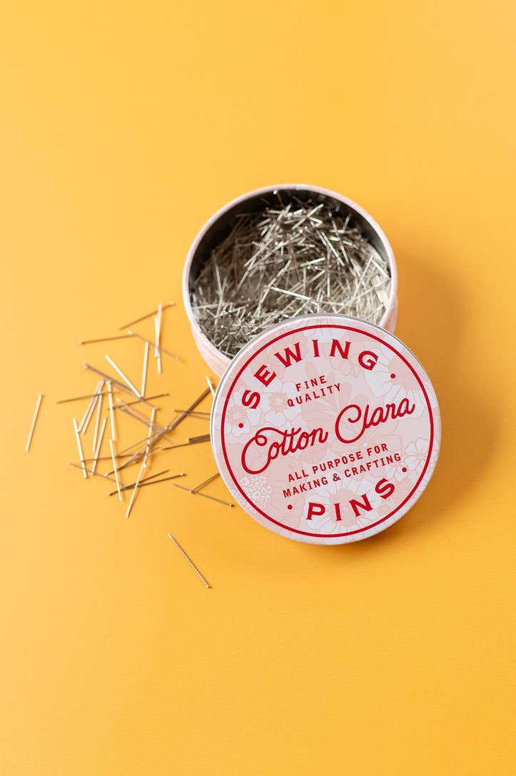 Retro Floral Sewing Pin Tin