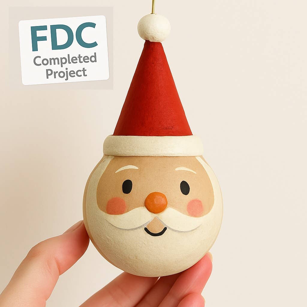 3" Paper Mache Ball Ornament
