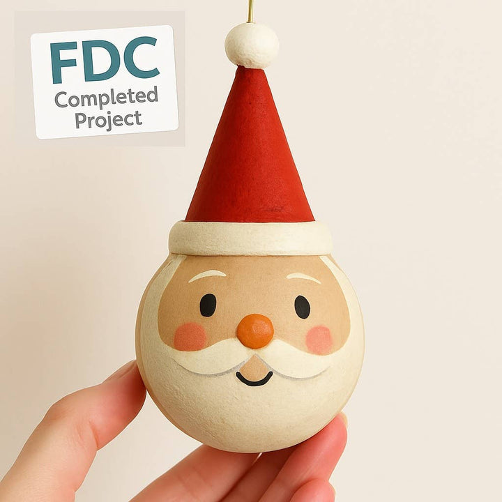 3" Paper Mache Ball Ornament