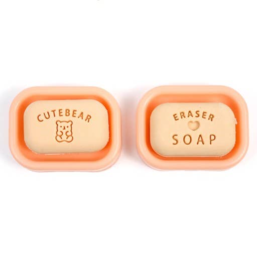 CUTE BEAR Soap Eraser - School writing  Desk Essencials