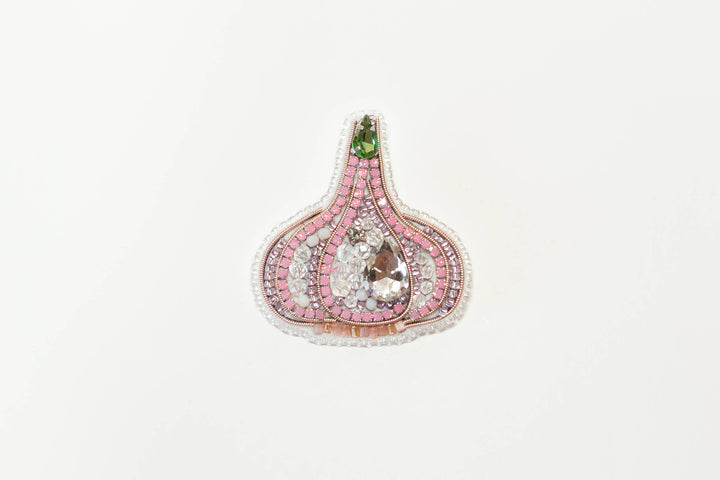 Bead Embroidery Brooch Kit: Garlic DIY Craft Beading