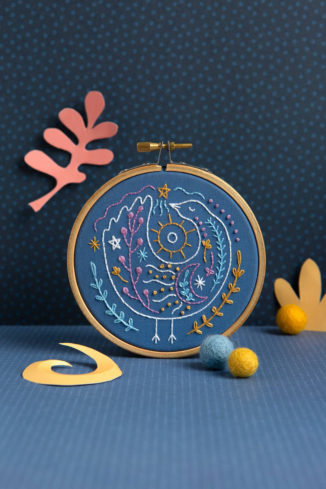 Celestial Bird Mini Embroidery Kit