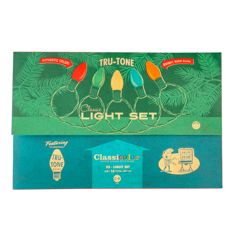 Vintage Style LED Christmas Lights - C9 25-Light Set