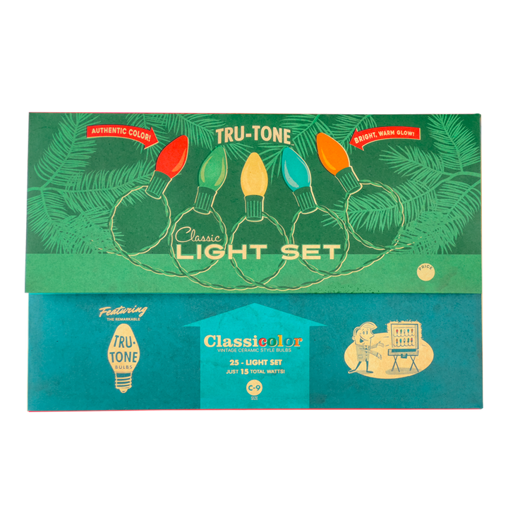 Vintage Style LED Christmas Lights - C9 25-Light Set