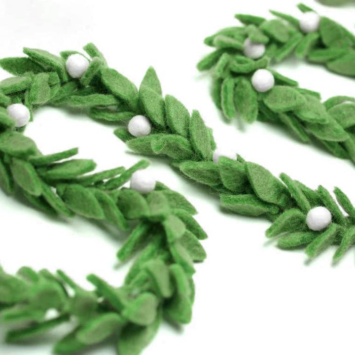 Christmas Felt Leaf Garland