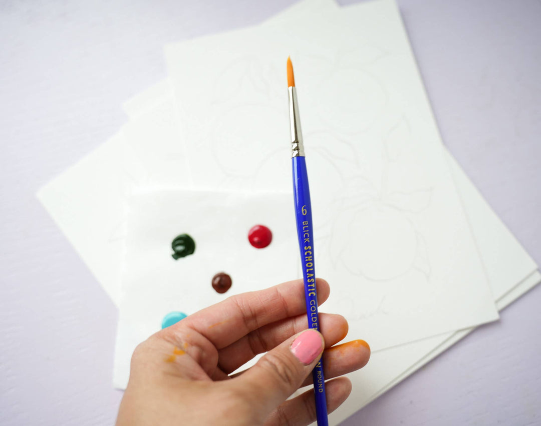 Watercolor Kit with Brush – DIY Fall-Themed Painting Set