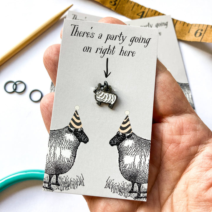 Party Sheep Stitch Marker
