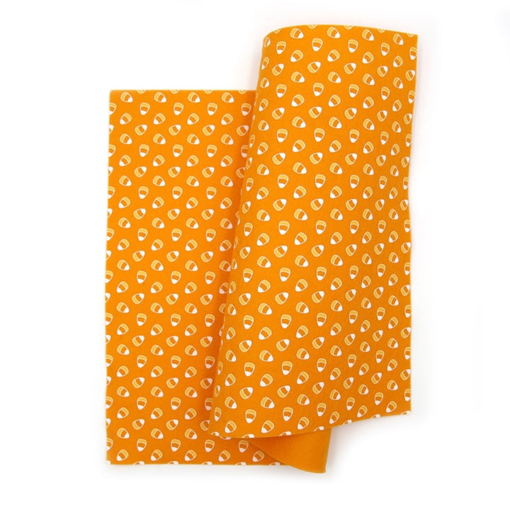 Halloween Candy Corn Merino Wool Felt