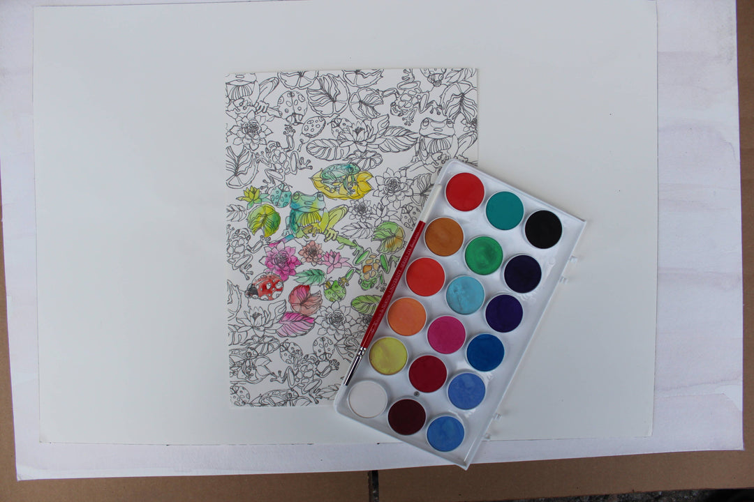 Painterly Days: The Flower Watercoloring Book